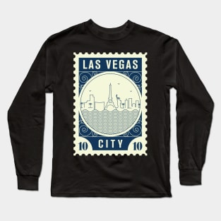 Las Vegas Stamp Design Long Sleeve T-Shirt